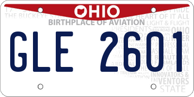 OH license plate GLE2601