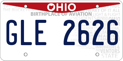 OH license plate GLE2626