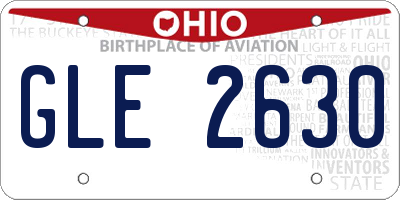 OH license plate GLE2630