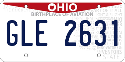 OH license plate GLE2631