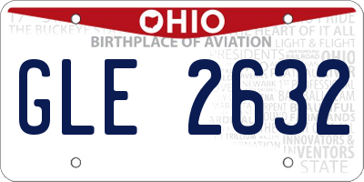 OH license plate GLE2632