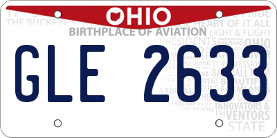 OH license plate GLE2633