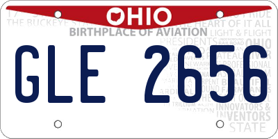 OH license plate GLE2656
