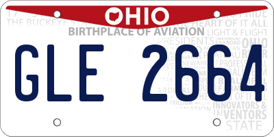 OH license plate GLE2664