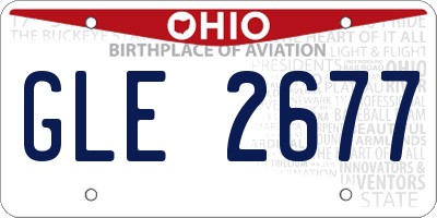 OH license plate GLE2677