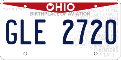 OH license plate GLE2720