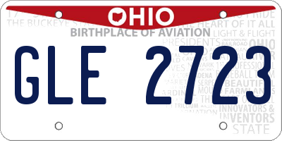 OH license plate GLE2723