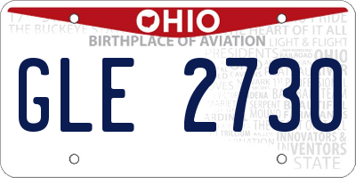 OH license plate GLE2730