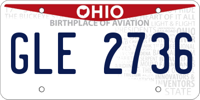 OH license plate GLE2736