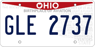 OH license plate GLE2737