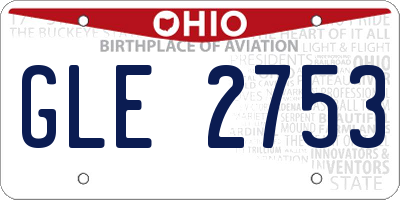 OH license plate GLE2753