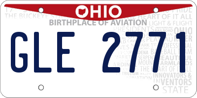 OH license plate GLE2771