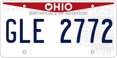 OH license plate GLE2772