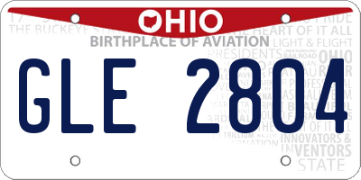 OH license plate GLE2804
