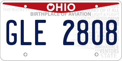 OH license plate GLE2808