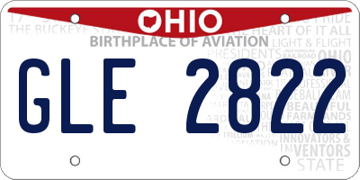 OH license plate GLE2822