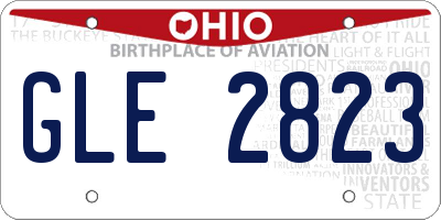 OH license plate GLE2823
