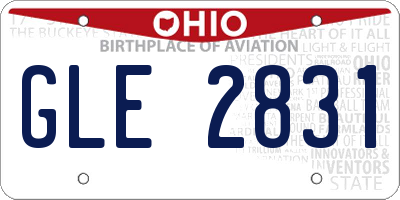 OH license plate GLE2831