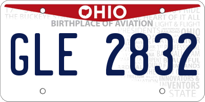 OH license plate GLE2832