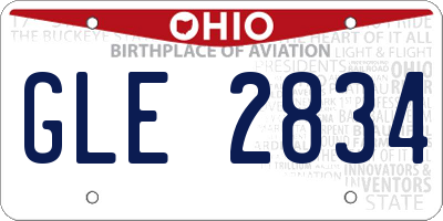 OH license plate GLE2834