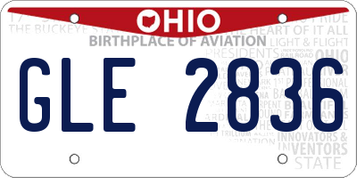 OH license plate GLE2836