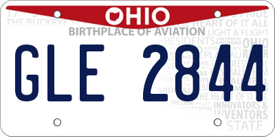 OH license plate GLE2844