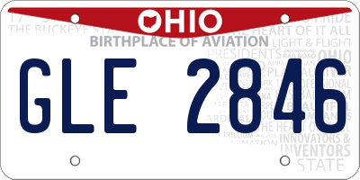 OH license plate GLE2846