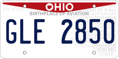 OH license plate GLE2850