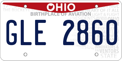 OH license plate GLE2860