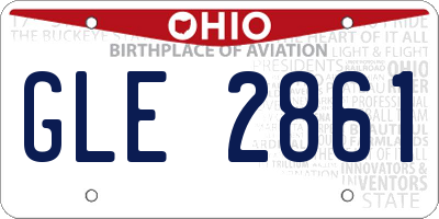 OH license plate GLE2861