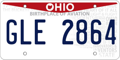 OH license plate GLE2864