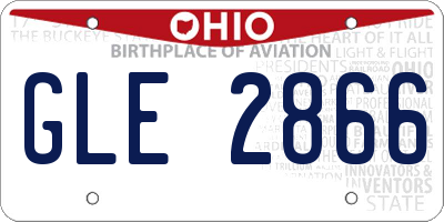 OH license plate GLE2866