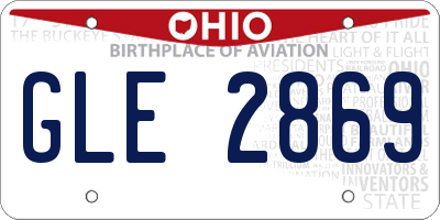 OH license plate GLE2869