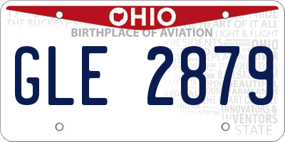 OH license plate GLE2879