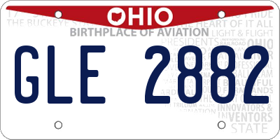 OH license plate GLE2882