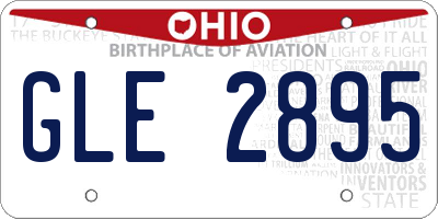 OH license plate GLE2895