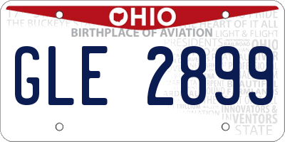 OH license plate GLE2899