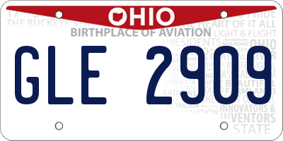 OH license plate GLE2909