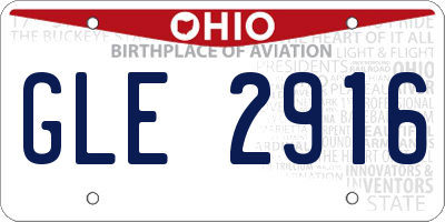 OH license plate GLE2916