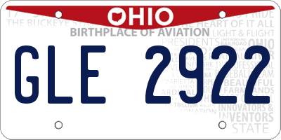 OH license plate GLE2922