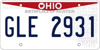 OH license plate GLE2931