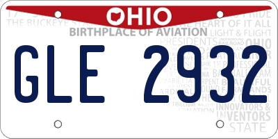 OH license plate GLE2932