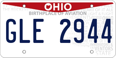 OH license plate GLE2944