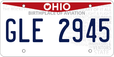 OH license plate GLE2945