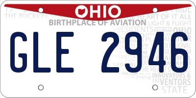 OH license plate GLE2946