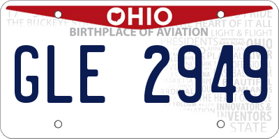 OH license plate GLE2949