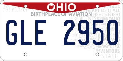 OH license plate GLE2950