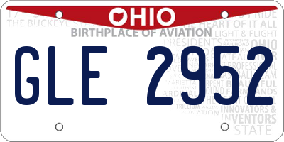 OH license plate GLE2952