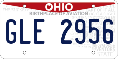 OH license plate GLE2956