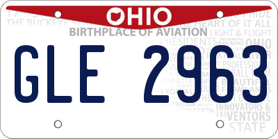 OH license plate GLE2963